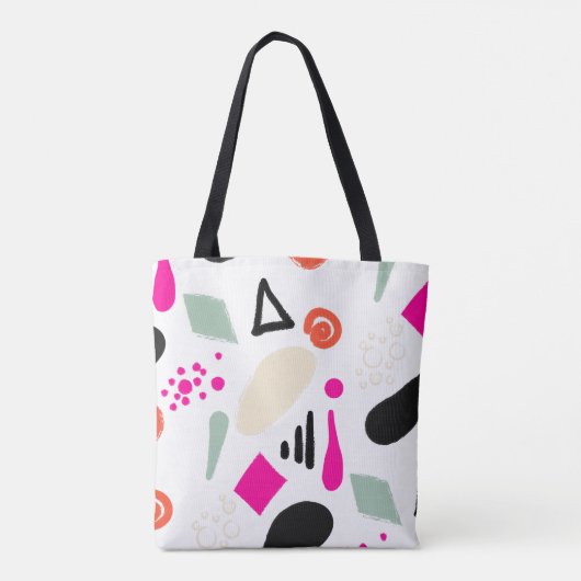 Nahtlose abstrakte, moderne Kreise machen dots geo Tasche (Rückseite)