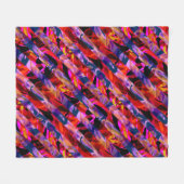 Nahtlose abstrakte moderne Pinselstriche multicolo Fleecedecke (Vorderseite (Horizontal))