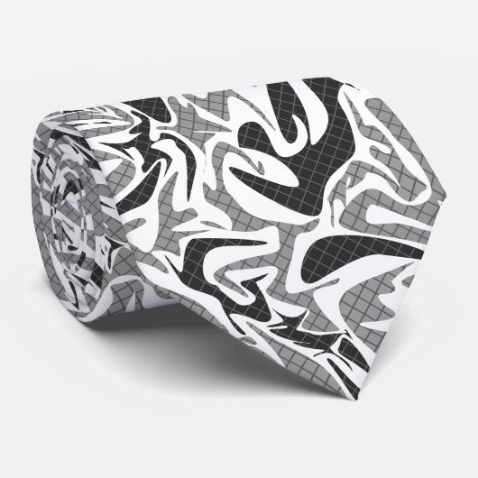 Nahtlose abstrakte moderne Pinselstriche multicolo Krawatte (Gerollt)