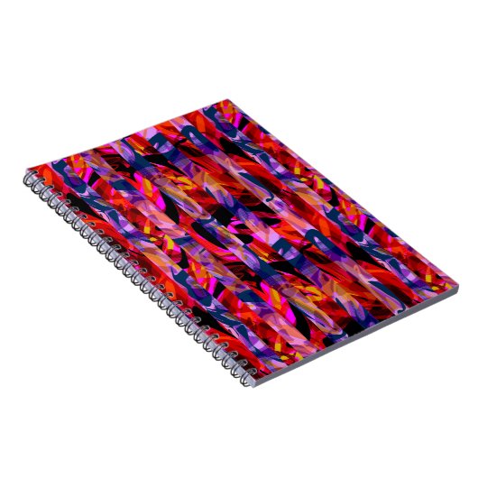 Nahtlose abstrakte moderne Pinselstriche multicolo Notizblock (Rechte Seite)