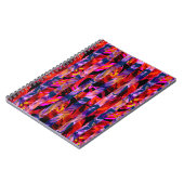 Nahtlose abstrakte moderne Pinselstriche multicolo Notizblock (Linke Seite)