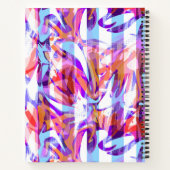 Nahtlose abstrakte moderne Pinselstriche multicolo Notizblock (Rückseite)