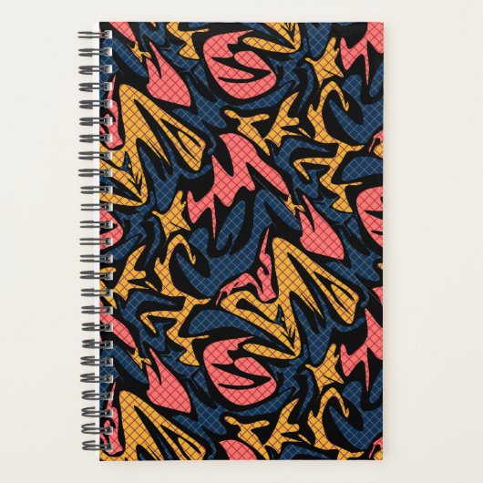 Nahtlose abstrakte moderne Pinselstriche multicolo Planer (Vorderseite)