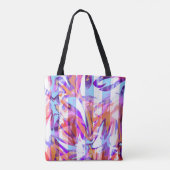 Nahtlose abstrakte moderne Pinselstriche multicolo Tasche (Rückseite)