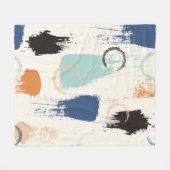 Nahtlose abstrakte Pinselstriche Fleecedecke (Vorderseite (Horizontal))