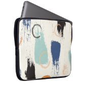 Nahtlose abstrakte Pinselstriche Laptopschutzhülle (Vorne Rechts)