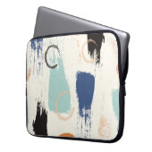 Nahtlose abstrakte Pinselstriche Laptopschutzhülle (Vorderseite Links)