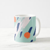 Nahtlose abstrakte Pinselstrichformen Kaffeetasse (VorderseiteRechts)