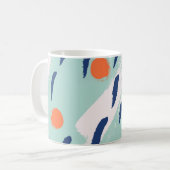 Nahtlose abstrakte Pinselstrichformen Kaffeetasse (Vorderseite Links)