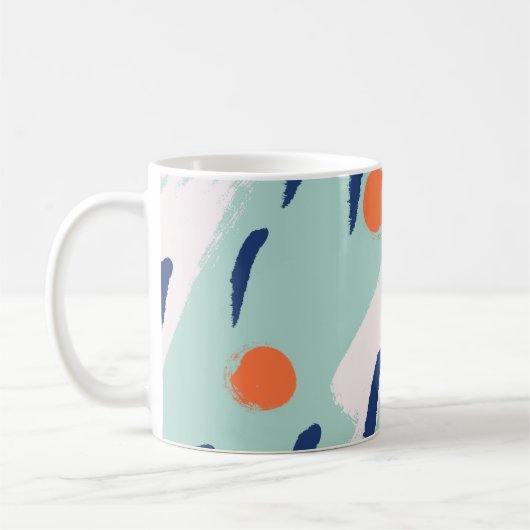 Nahtlose abstrakte Pinselstrichformen Kaffeetasse (Links)