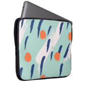 Nahtlose abstrakte Pinselstrichformen Laptopschutzhülle (Vorne Rechts)