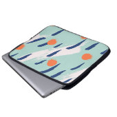 Nahtlose abstrakte Pinselstrichformen Laptopschutzhülle (Vorne Knopf)