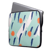 Nahtlose abstrakte Pinselstrichformen Laptopschutzhülle (Vorderseite Links)