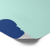 Nahtlose abstrakte Pinselstrichformen Poster (Ecke)