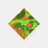 Nahtlose abstrakte Pointillismus Punkte grün b Serviette (Ecke)