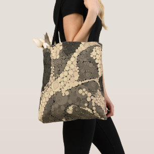 Nahtlose abstrakte Pointillismus Punkte Kreise bra Tasche