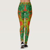 Nahtlose abstrakte Pointillismus Punkte kreisförmi Leggings (Rückseite)