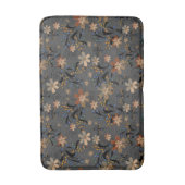 Nahtlose abstrakte Retro-beige Blume grau Backgro Badematte (Vorderseite Vertikal)