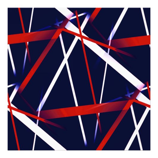 Nahtlose Abstrakte Rot- und Weißstreifen auf einem Fotodruck (Vorne)