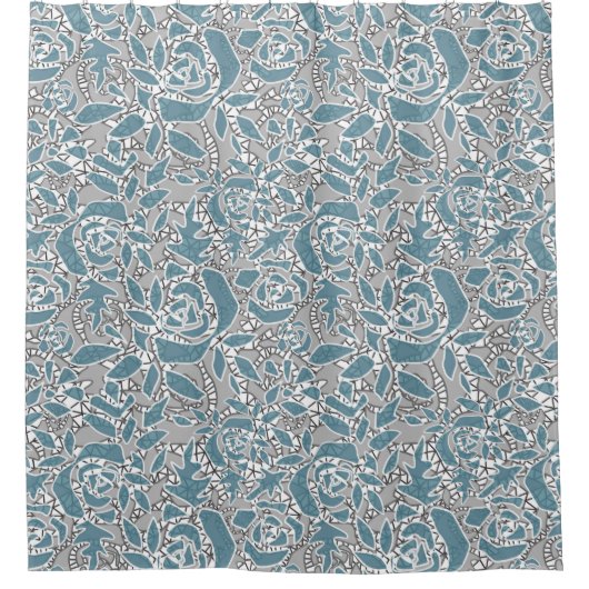 Nahtlose abstrakte Spitze romantische Retro Vintag Duschvorhang (Vorderseite)