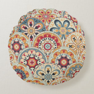 Nahtlose abstrakte Tapete mit kreisförmigen, trend Rundes Kissen