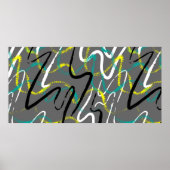 Nahtlose abstrakte urbane Kulisse mit Grunge-Welle Poster (Vorne)