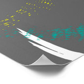 Nahtlose abstrakte urbane Kulisse mit Grunge-Welle Poster (Ecke)