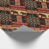 Nahtlose abstrakte, Vintage Retro-afrikanische Ind Geschenkpapier (Ecke)