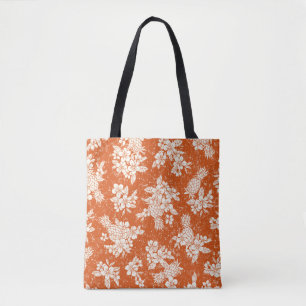 Nahtlose Aloha-Muster von Hibiskus und Ananas, Tasche