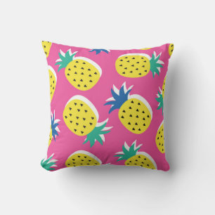  Nahtlose Ananas Frucht verrückte Farben Muster. C Kissen