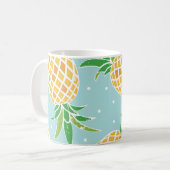 Nahtlose Ananas Muster tropische Printwerbung Kaffeetasse (Vorderseite Links)