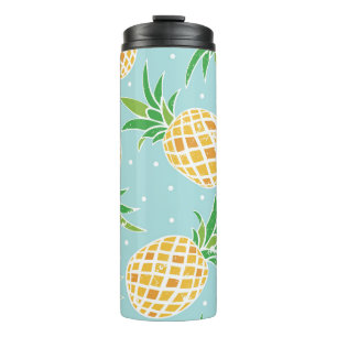 Nahtlose Ananas Muster tropische Printwerbung Thermosbecher