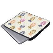 Nahtlose Ananas Vintage-Musterdesign Laptopschutzhülle (Vorne Knopf)