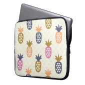 Nahtlose Ananas Vintage-Musterdesign Laptopschutzhülle (Vorderseite Links)