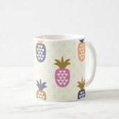 Nahtlose Ananas Vintages Muster Kaffeetasse (VorderseiteRechts)