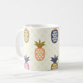 Nahtlose Ananas Vintages Muster Kaffeetasse (Vorderseite Links)
