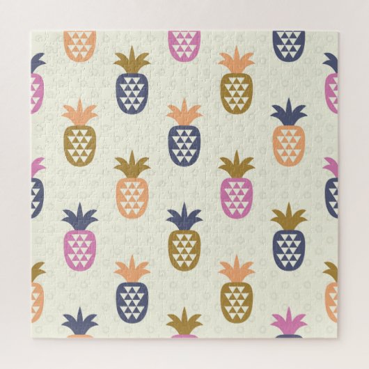 Nahtlose Ananas Vintages Muster Puzzle (Vertikal)