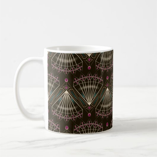 Nahtlose antike Kunst Deko-Muster Kaffeetasse (Links)