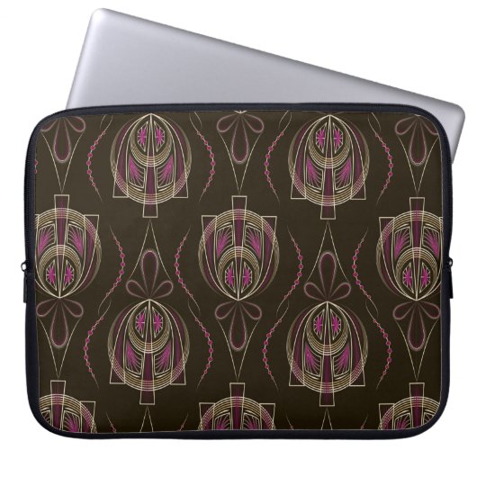 Nahtlose antike Kunst Deko-Muster Laptopschutzhülle (Vorderseite)