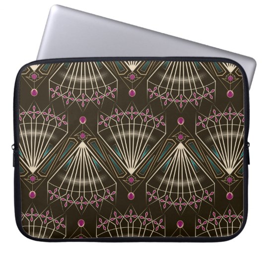 Nahtlose antike Kunst Deko-Muster Laptopschutzhülle (Vorderseite)