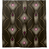 Nahtlose antike Kunst Deko Muster oder Name Duschvorhang (Vorderseite)