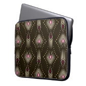 Nahtlose antike Kunst Deko Muster oder Name Laptopschutzhülle (Vorderseite Links)