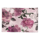 Nahtlose Aquarellfarben-Blume Illustrationsmuster Kissenbezug (Rückseite)