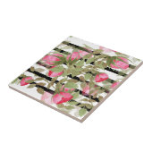 Nahtlose Aquarellfarben Blume Rosa Rosen Blumenrom Fliese (Seite)