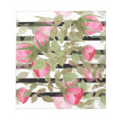 Nahtlose Aquarellfarben Blume Rosa Rosen Blumenrom Notizblock (Vorderseite)