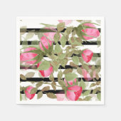 Nahtlose Aquarellfarben Blume Rosa Rosen Blumenrom Serviette (Vorderseite)
