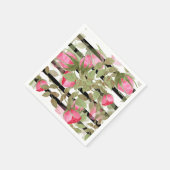 Nahtlose Aquarellfarben Blume Rosa Rosen Blumenrom Serviette (Ecke)