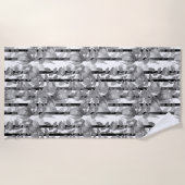 Nahtlose Aquarellfarben Blume Rosa Rosen Blumenrom Strandtuch (Vorderseite)