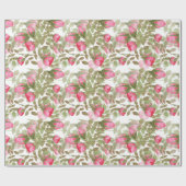 Nahtlose Aquarellfarben Blume Rose Blumenromantik Geschenkpapier (Flach)