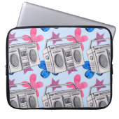 Nahtlose Aquarellmuster im Stil der 90er Jahre Laptopschutzhülle (Vorderseite)